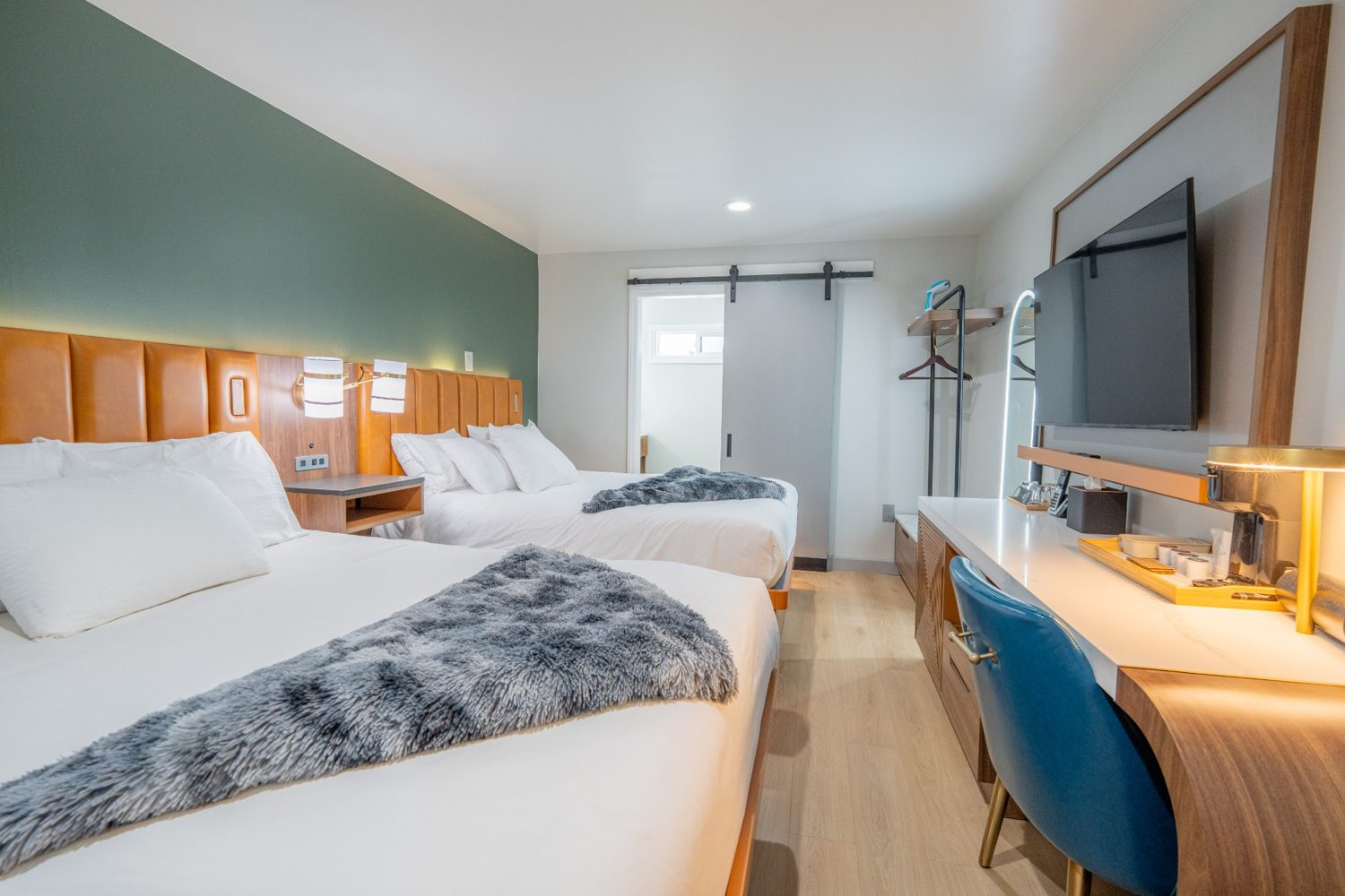 Renovated guest room at Hotel Avanti